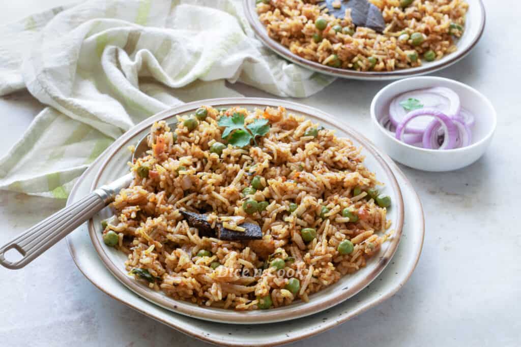tomato peas rice