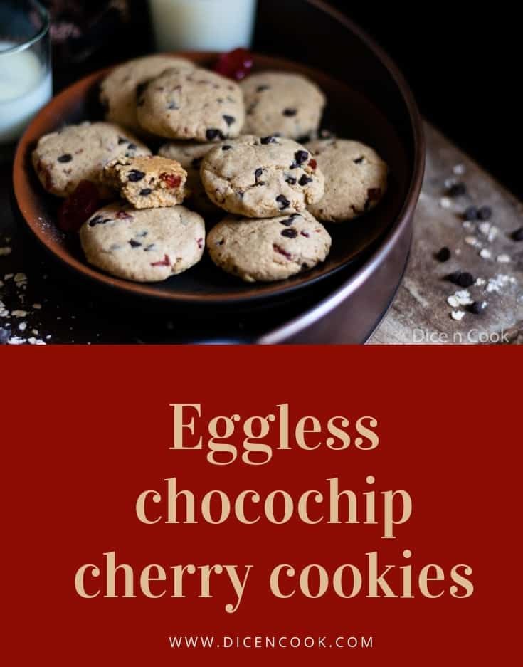 Eggless-chocochip-cherry-cookies
