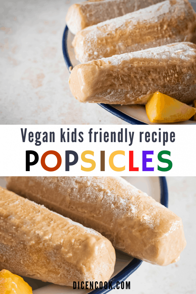 Homemade creamy tropical fruits popsicles is easy recipe with just 6 wholesome ingredients. A healthy dessert to beat the summer heat. This is sugar free recipe with nutty flavour of almond on every bite of popsicle. It just takes 5 minutes to blend them together, pour and freeze. #popsicle #creamy #summer #recipes #icecream