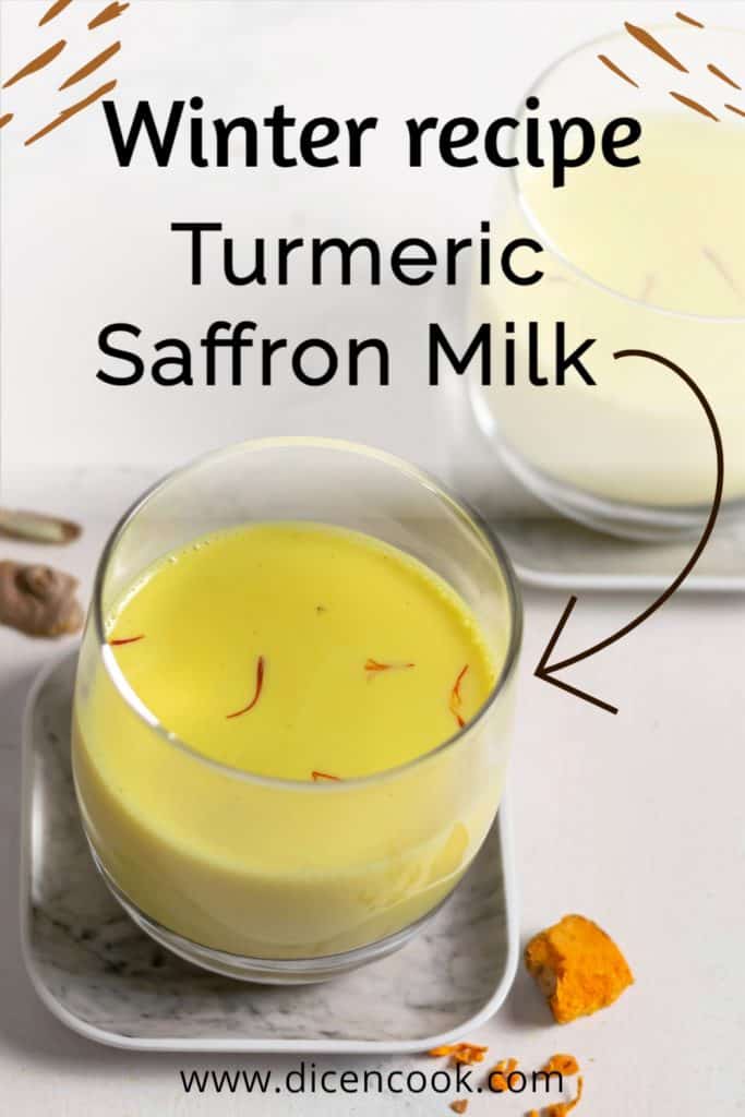 Turmeric saffron milk