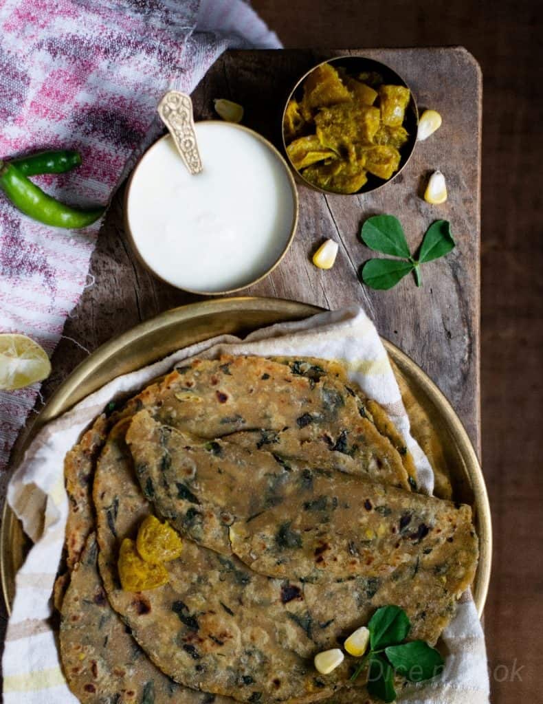 Methi-mixed- vegetable-paratha