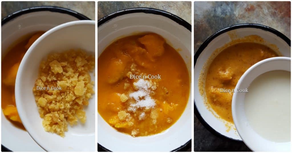 Sugar-baby-mangoes-in-coconut-mustard-gravy
