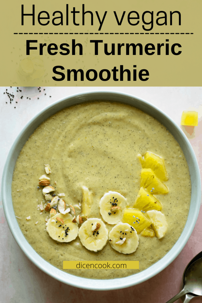 fresh turmeric smoothie bowl