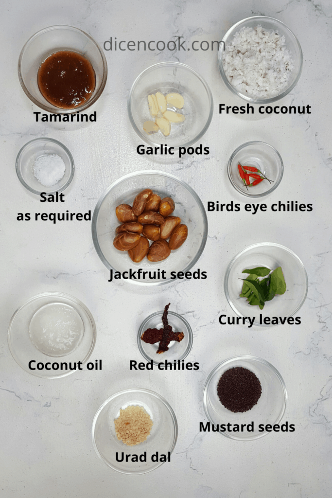 Jackfruit seed coconut chutney recipe