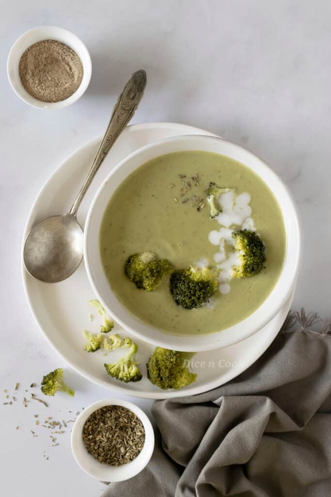 Broccoli soup bowl