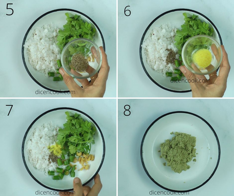 steps of jackfruit seed chickpea sundal